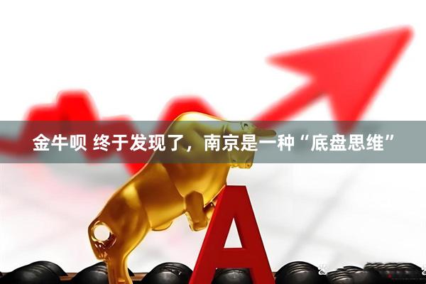 金牛呗 终于发现了，南京是一种“底盘思维”