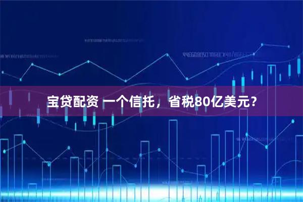宝贷配资 一个信托，省税80亿美元？